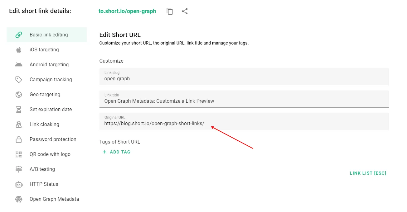 short-url-destination